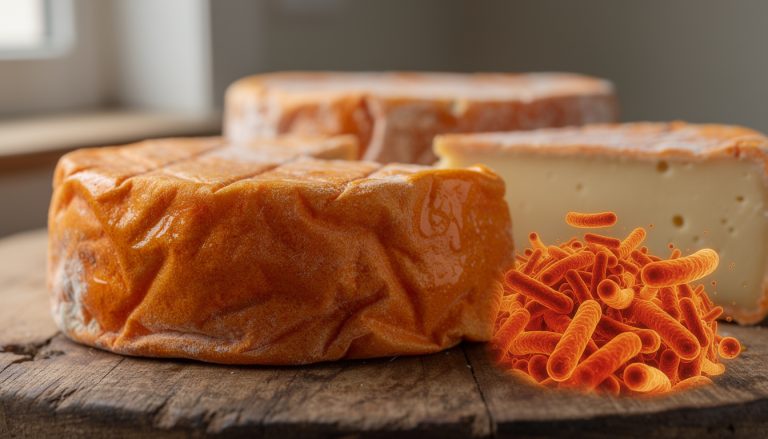 découvrez pourquoi la bactérie brevibacterium linens est responsable de la couleur orangée caractéristique des pâtes molles à croûte lavée et comment elle influence leur goût unique.