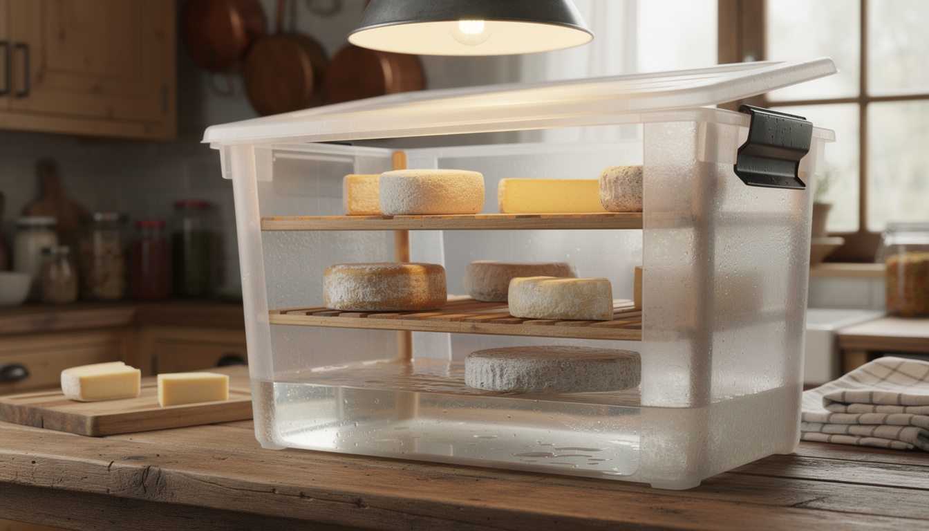 apprenez à affiner vos fromages à la maison en créant une cave domestique simple et efficace avec un bac de stockage. découvrez nos conseils pratiques pour réussir votre affinage.