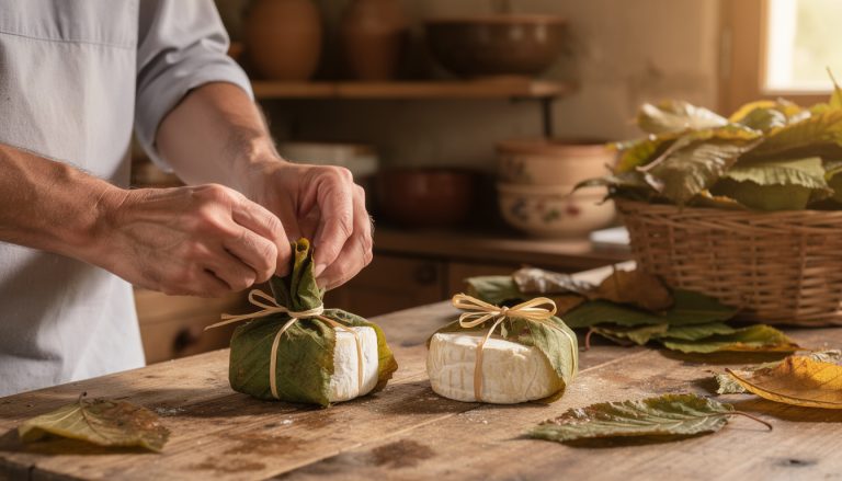 découvrez le banon aop, un fromage unique élaboré selon la technique ancestrale du pliage sous feuilles de châtaignier, authentique et savoureuse spécialité du terroir français.