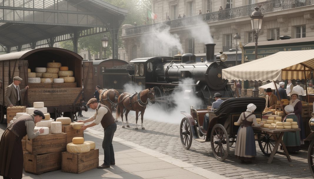découvrez l'impact du chemin de fer sur le commerce du fromage au xixe siècle et l'ouverture des marchés parisiens qui ont transformé ce secteur.