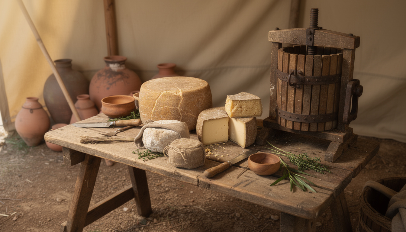 découvrez les techniques traditionnelles de pressage et de conservation du fromage dans la rome antique, utilisées pour nourrir les légions et préserver ce produit essentiel.