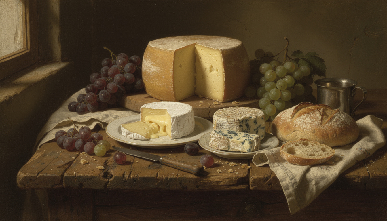 découvrez le symbolisme du fromage dans l'art classique, explorant son rôle d'offrande divine et d'aliment du peuple à travers les siècles.