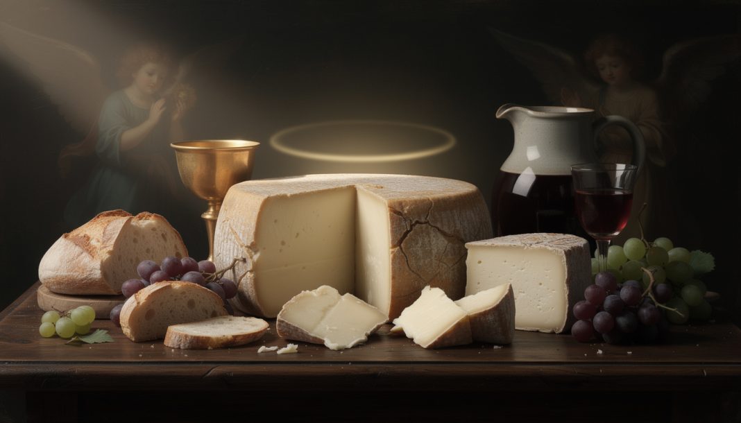 découvrez le symbolisme du fromage dans l'art classique, entre offrande divine et aliment du peuple, révélant ses significations culturelles et spirituelles.