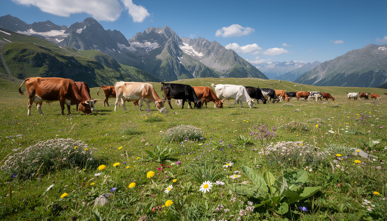 découvrez comment la diversité botanique influence la transhumance et le pâturage, et son effet sur le profil aromatique des produits naturels.