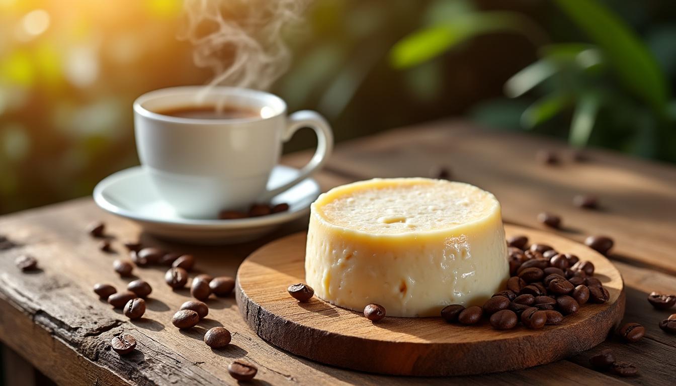 découvrez l'harmonie parfaite entre la torréfaction intense du café et la douceur crémeuse du fromage triple-crème. un accord gourmand qui émerveillera vos papilles.