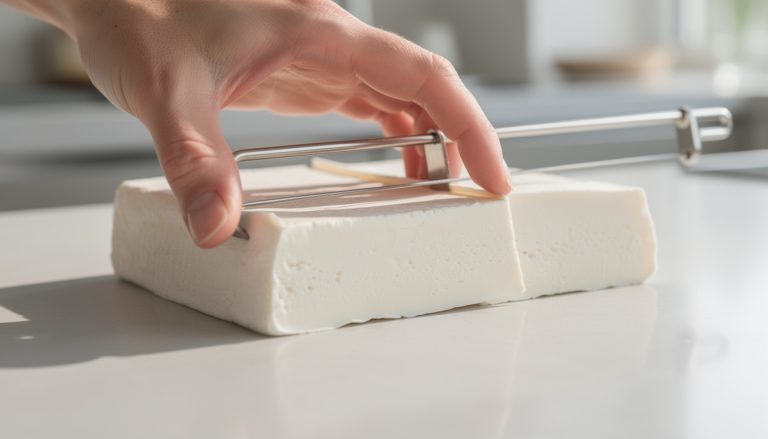 découvrez la technique du fil à couper le beurre pour trancher vos fromages frais avec une précision chirurgicale, garantissant des tranches nettes et parfaites à chaque fois.