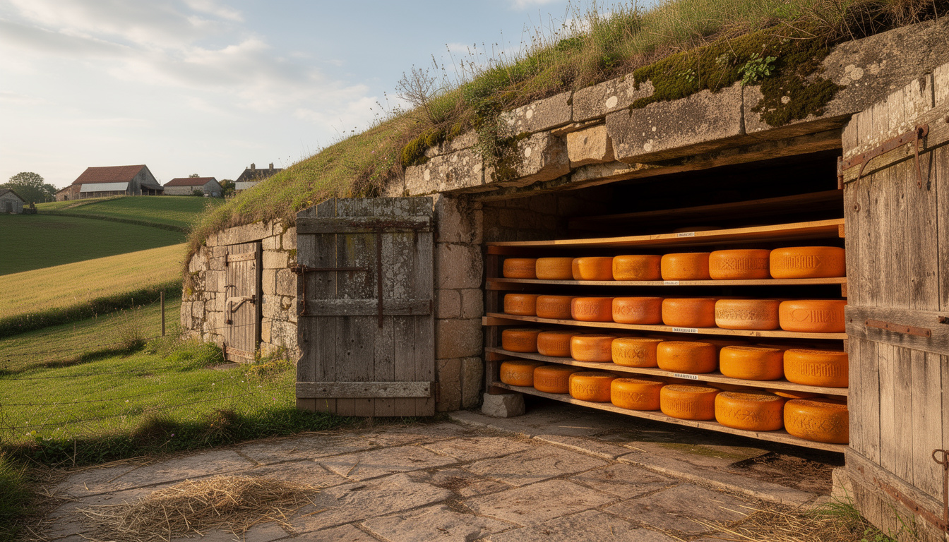 découvrez le maroilles, le fromage fort d'exception, affiné avec soin dans les caves traditionnelles de thiérache pour une saveur unique et raffinée.