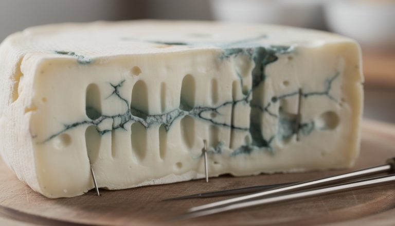 découvrez l'inoculation par piqûre et l'importance des cheminées d'air dans les fromages bleus pour leur texture et leur maturation uniques.