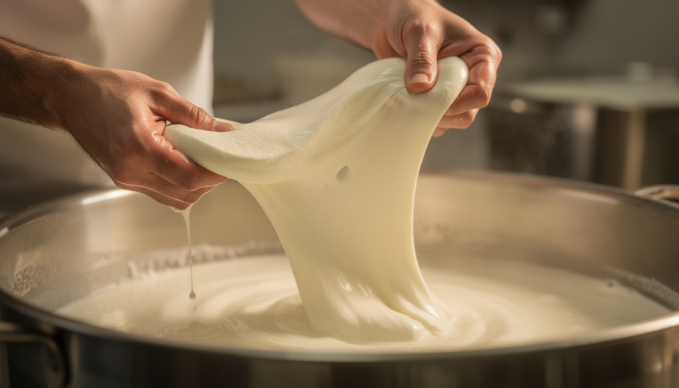 découvrez la technique de la pâte filée, de l'acidification au pétrissage, pour maîtriser l'art de fabriquer une mozzarella authentique et savoureuse.