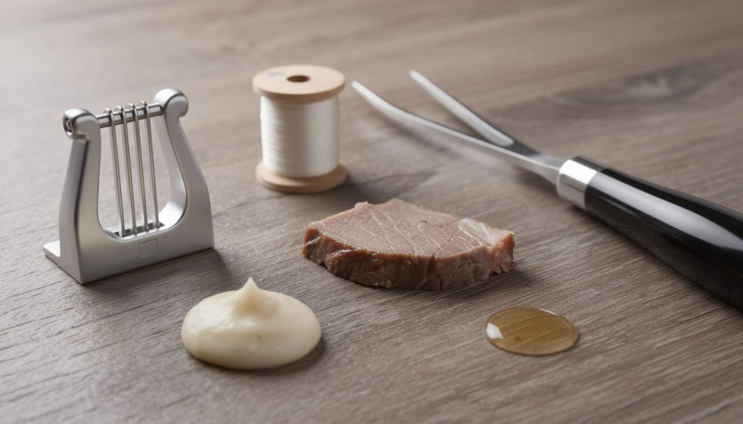 découvrez le kit du dégustateur : lyre, fil, couteau à deux pointes. apprenez à choisir l'outil idéal selon chaque texture pour une dégustation optimale.