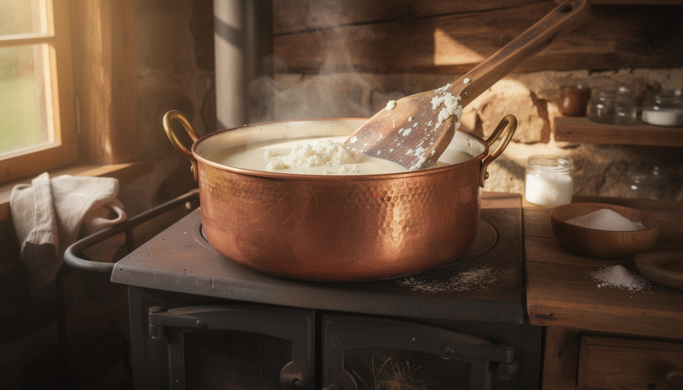 découvrez comment le réchauffage du lactosérum est essentiel dans la fabrication traditionnelle de la ricotta et du brocciu, deux fromages italiens et corses savoureux, grâce à une explication claire et détaillée.