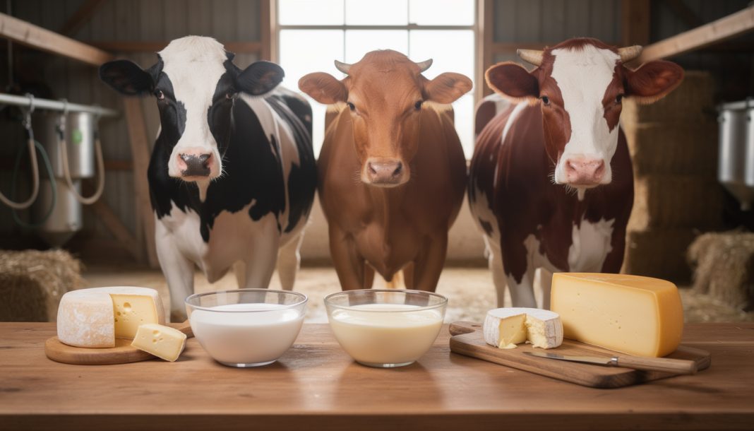 découvrez comment la race bovine influence la composition en protéines et matières grasses du lait, et choisissez le lait idéal pour fabriquer différents types de fromages.