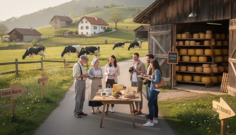 découvrez comment le tourisme fromager et les "routes du fromage" stimulent le développement rural en valorisant le patrimoine fromager local et en attirant les visiteurs à la découverte des terroirs.