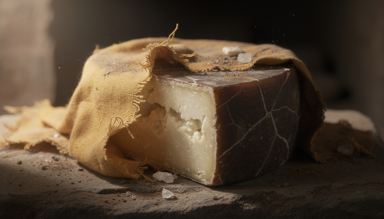 découvrez l'incroyable découverte d'un fromage vieux de 3000 ans retrouvé dans une tombe et son aspect surprenant qui défie toutes les attentes.