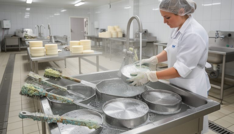 apprenez les meilleures pratiques de nettoyage du matériel pour prévenir les contaminations croisées de penicillium entre les fromages et garantir une production sûre et hygiénique.