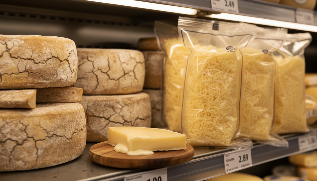 découvrez comment les industriels manipulent la production et le marketing pour vous faire dépenser davantage pour un fromage ordinaire.
