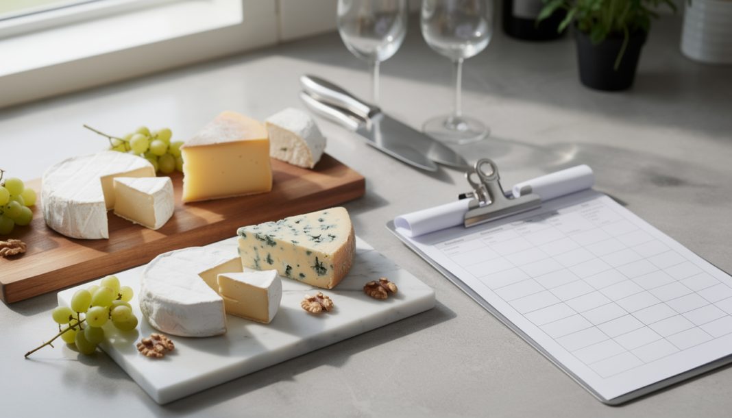 ne choisissez plus votre fromage au hasard grâce à notre grille d'examen technique à télécharger. analysez chaque fromage en détail pour faire le meilleur choix en toute confiance.