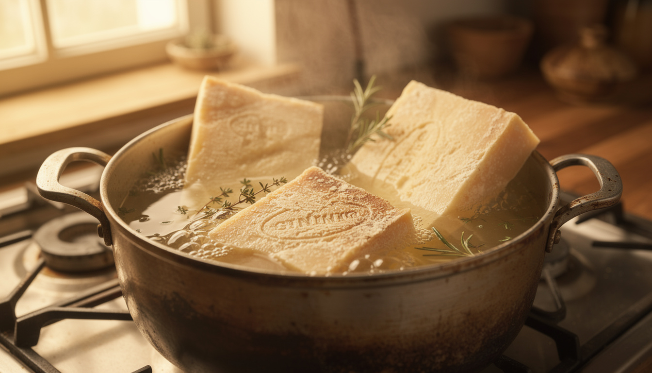 découvrez l'astuce ingénieuse des grands chefs pour ne plus jamais jeter vos croûtes de fromage et les transformer en délicieux plats.