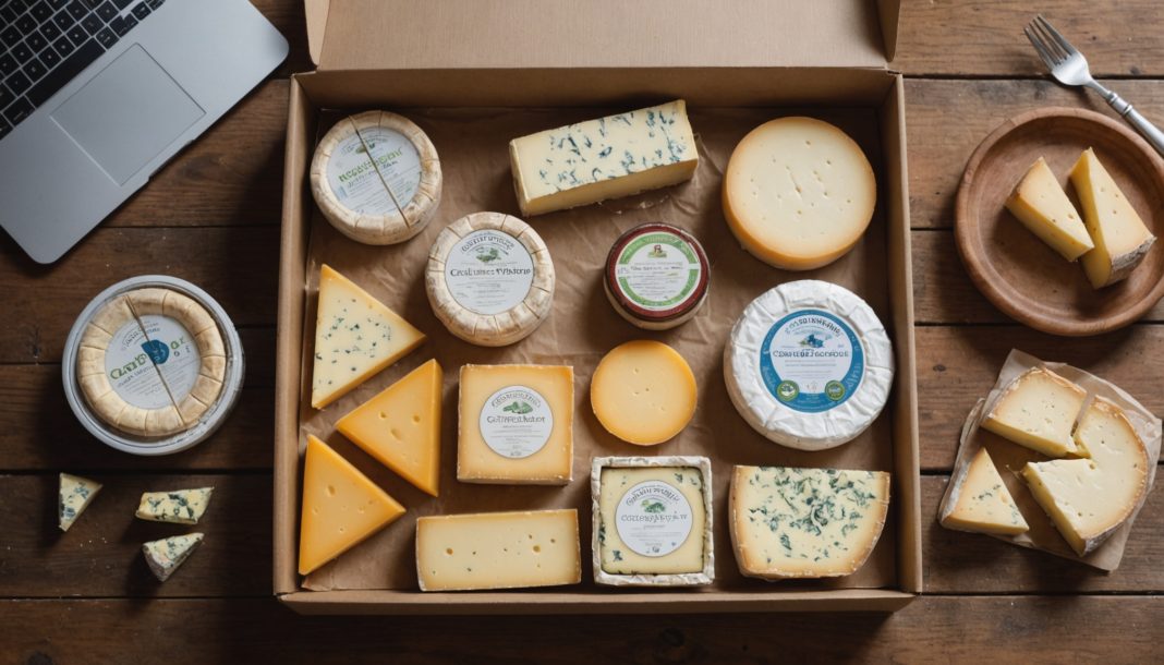Plateau de fromages AOP livrés dans un colis isotherme pour un achat de fromage en ligne