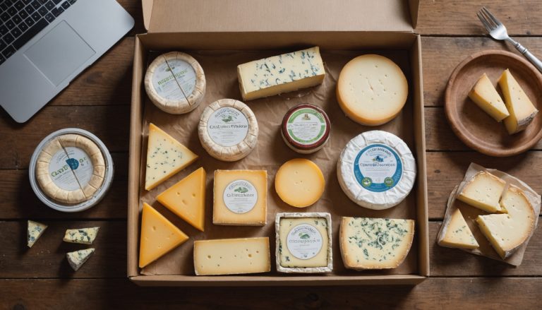 Plateau de fromages AOP livrés dans un colis isotherme pour un achat de fromage en ligne