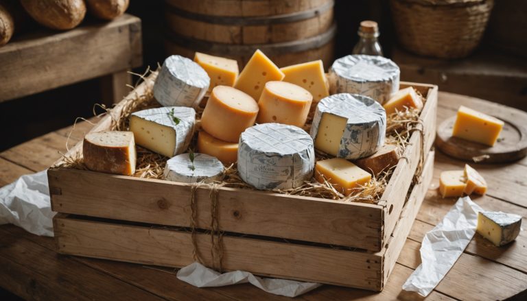 Crate de fromages affinés emballés pour une expédition réfrigérée à l'étranger