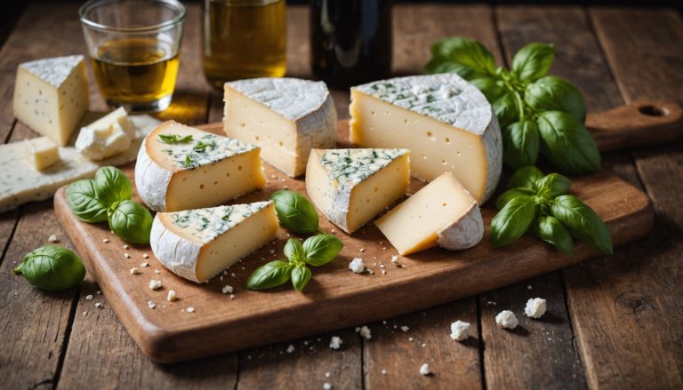 Plateau de fromages italiens DOP : parmesan, gorgonzola, mozzarella et pecorino
